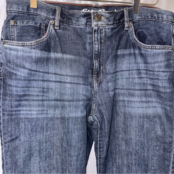 Eddie Bauer Women's Dark Blue Boyfriend relaxed Jeans plaid lined inside size 12 - Picture 3 of 14